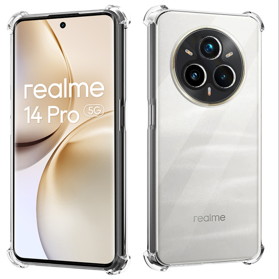 Pouzdro pro Realme 14 Pro 5G, Dropproof, průhledné