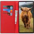 Kožené pouzdro pro Samsung Galaxy S22 Ultra, ERBORD Grain Leather, černé