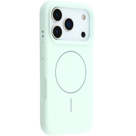 Silikonové pouzdro pro iPhone 17 Pro, pro MagSafe, proti nárazu, zelené