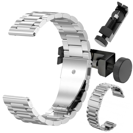 ŘEMÍNEK PRO HUAWEI WATCH 2 3 4 5 GT GT2 GT3 GT4 GT5 PRO GT2e 2e 46MM 48MM stříbrný