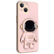 Pouzdro pro iPhone 14 Plus, Astronaut, růžové