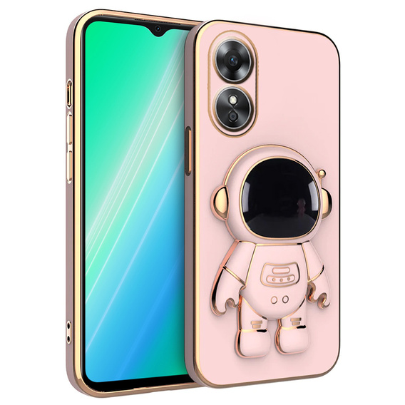 Pouzdro pro Oppo A17, Astronaut, růžové