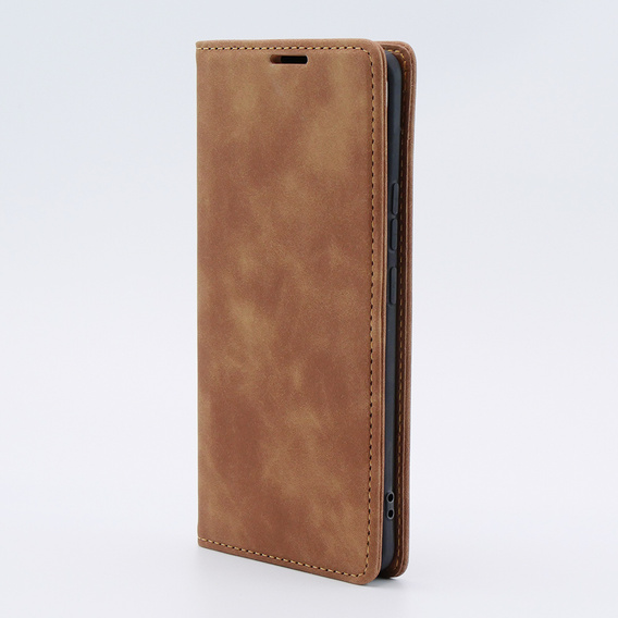 Pouzdro pro Xiaomi 13 lite, ERBORD Vintage peněženka s klopou, hnědé