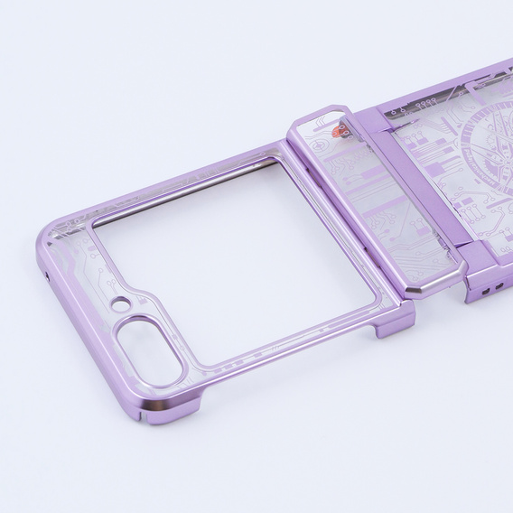 Pouzdro pro Samsung Galaxy Z Flip 5 5G, Mechanical Legend, fialové
