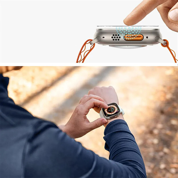 2x Tvrzené sklo s montážním rámečkem ERBORD pro Apple Watch Ultra 1/2/3 49 mm