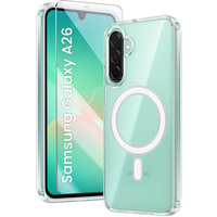 Pouzdro pro Samsung Galaxy A26, Dropproof MagSafe, průhledné + 9H tvrzené sklo