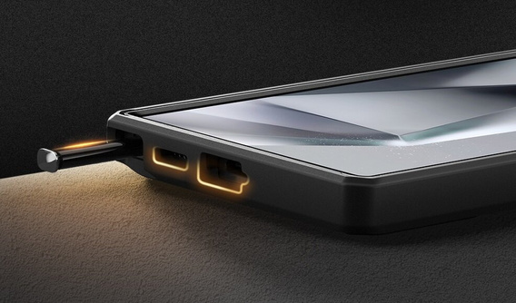 Pancéřové pouzdro pro Samsung Galaxy S24, řada TONGATE MECH s kroužkem, černé