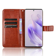 Klopové pouzdro pro Infinix Zero 30 5G, Crazy Horse Wallet, hnědé