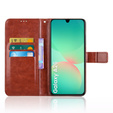 Klopové pouzdro pro Samsung Galaxy A26, Crazy Horse Wallet, hnědé