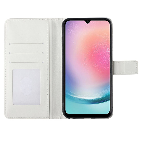 Klopové pouzdro pro Samsung Galaxy A05s, Wallet, Butterflies, modré
