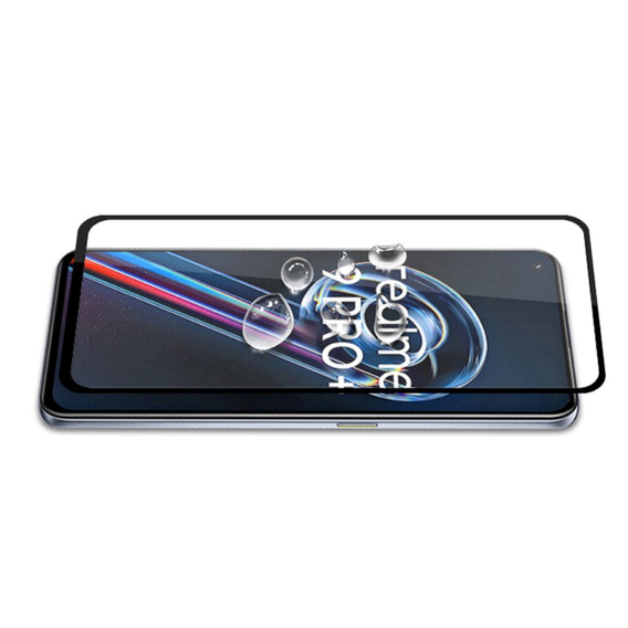 Tvrzené sklo Mocolo Full Glue pro Realme 9 Pro+ Plus / Realme 9 4G, černý rám