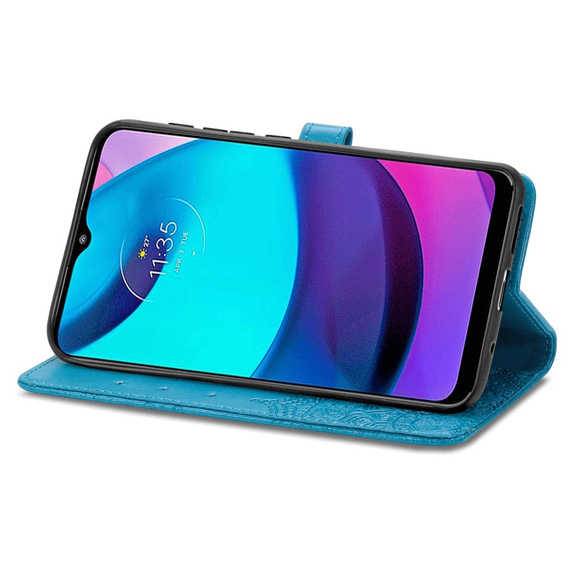 Klopové pouzdro pro Motorola Moto E20/E30/E40, Mandala, modré