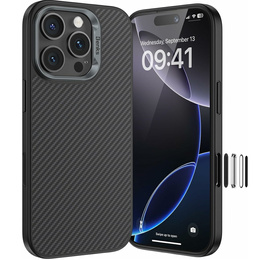 BENKS Kevlar Armor PRO Carbon Fiber 600D D065 pouzdro pro MagSafe pro iPhone 16 Pro