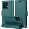 Pouzdro pro Xiaomi Redmi Note 13 5G, ERBORD Glossy Litchi, flipová peněženka, zelené