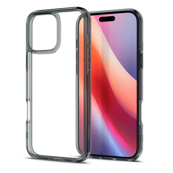 Pouzdro Spigen pro iPhone 16 Pro, Ultra Hybrid, šedé + 9H tvrzené sklo