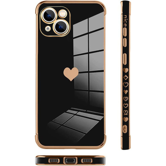 Pouzdro pro Apple iPhone 13, Electro heart, černé