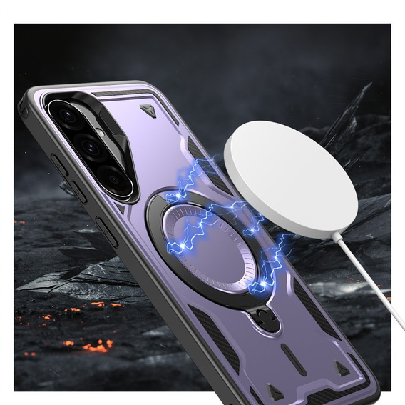 Pouzdro pro Samsung Galaxy A36, Military MagSafe, fialové