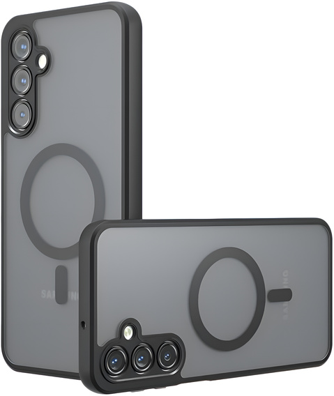 Pouzdro pro Samsung Galaxy A34 5G, pro MagSafe, ERBORD Matt Case, černý + sklo na displej