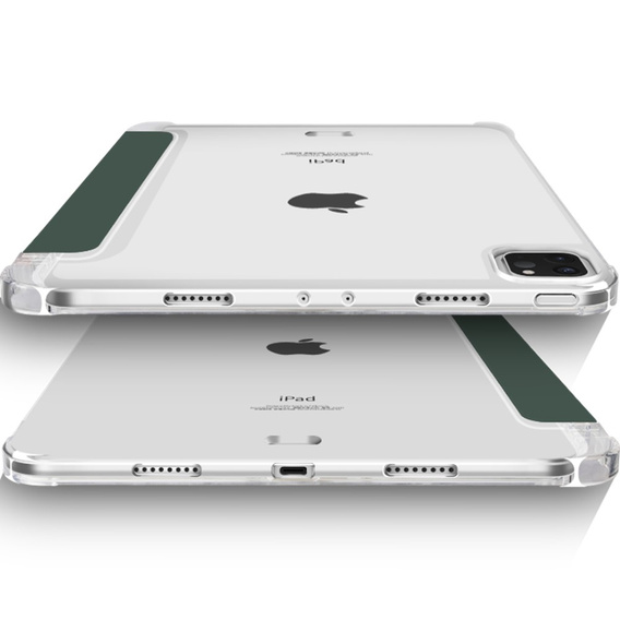 Pouzdro pro iPad Pro 11 2022 / 2021 / 2020, Smartcase Hybrid, se slotem na stylus, tmavě zelené