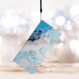 Klopové pouzdro pro Samsung Galaxy A25 5G, Wallet Marble, modré + 9H sklo 