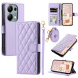 Pouzdro s klopou pro Xiaomi Redmi Note 13 Pro 4G / Xiaomi Redmi Note 14S / Xiaomi Poco M6 Pro 4G, Rhombus Crossbody Leather, fialové