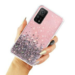 Pouzdro pro Xiaomi Mi 10T 5G / Mi 10T Pro 5G, Glittery, světle růžové