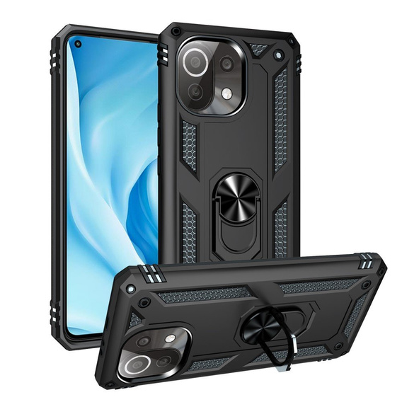 Pancéřové pouzdro pro Xiaomi Mi 11 Lite / Mi 11 Lite 5G / 11 Lite 5G NE, Nox Case Ring, černé