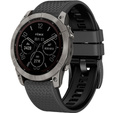 Silikonový řemínek pro Garmin Fenix 7 / Forerunner 965 / 955 / 945 / 935, šedý / černý