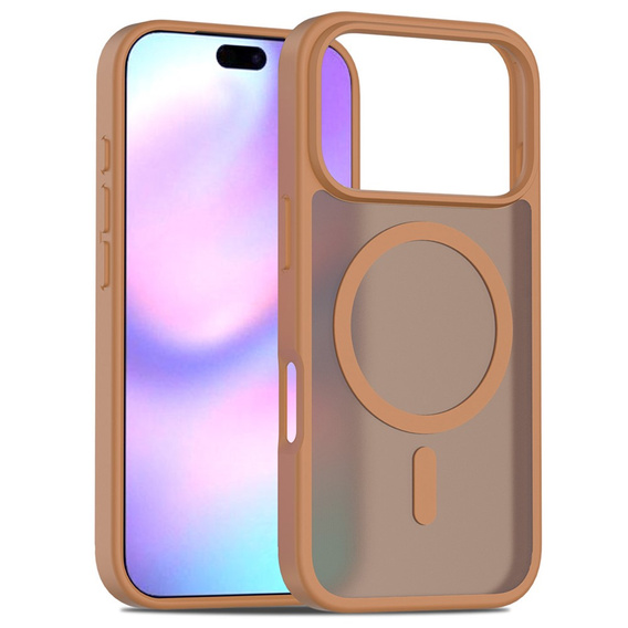 Matné pouzdro pro iPhone 17 Pro, pro MagSafe, průsvitně hnědé