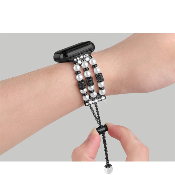 Dámský náramek pro Apple Watch 1/2/3/4/5/6/7/8/SE/ULTRA 42/44/45/49 mm, černý