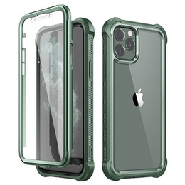 Pouzdro pro iPhone 11, Dexnor Full Body Rugged, transparentní / zelené