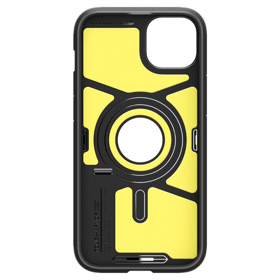 Pouzdro Spigen pro iPhone 15, Tough Armor Mag MagSafe, černé + 9H tvrzené sklo