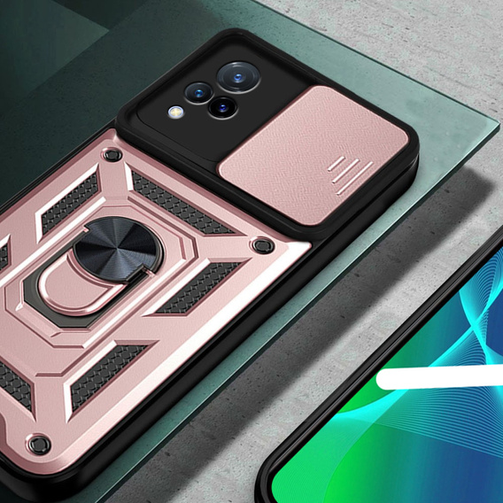 Pouzdro pro Vivo V21 5G, CamShield Slide, růžové rose gold