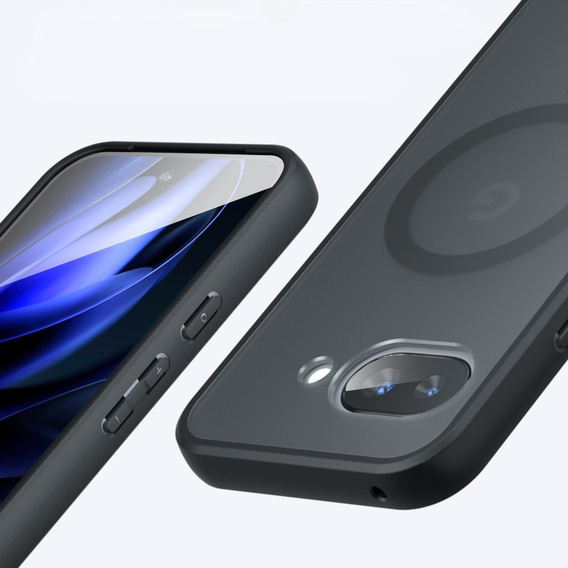 Pouzdro pro Google Pixel 9A, pro MagSafe, ERBORD Matt Case, černý