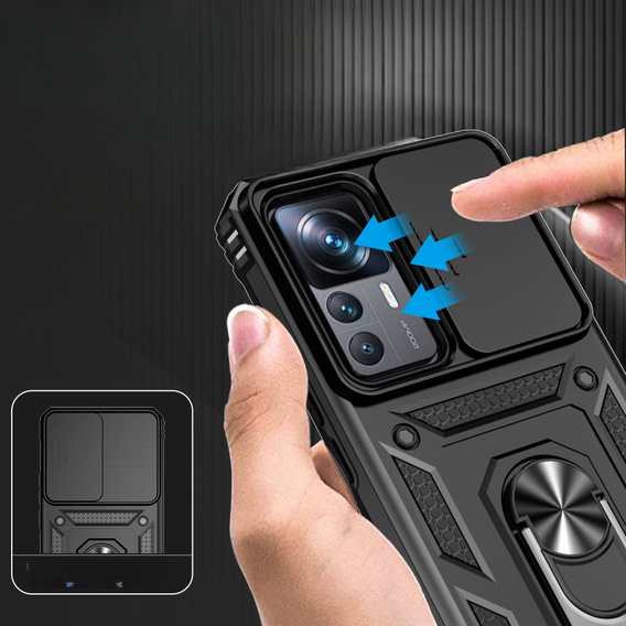 Pouzdro pro Xiaomi 12T 5G / 12T Pro 5G, CamShield Slide, černé