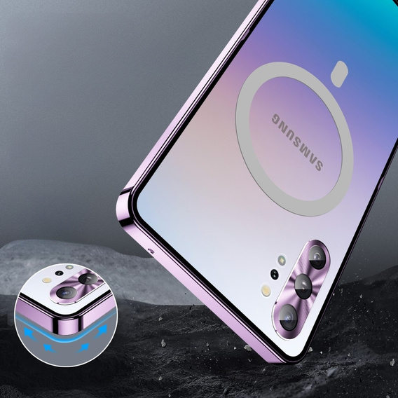 Ochranné pouzdro na fotoaparát pro Samsung Galaxy Note 10+ Plus, CamShield MagSafe, transparentní / fialové
