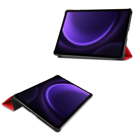 Pouzdro pro Samsung Galaxy Tab S9 FE, trojité, červené