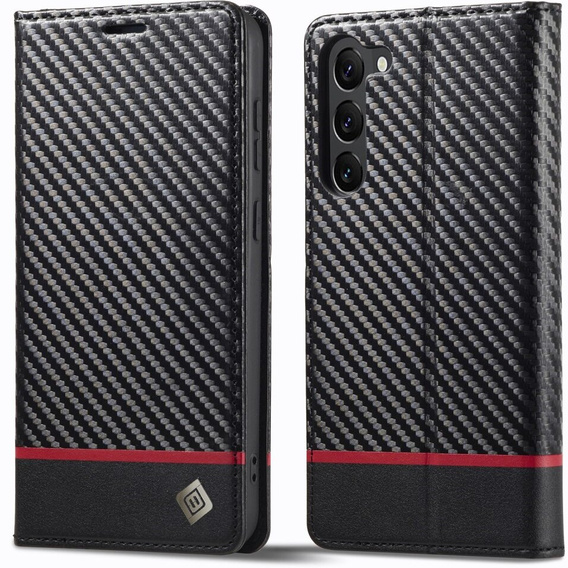 Flipové pouzdro pro Samsung Galaxy S24, Carbon LC.IMEEKE, černé