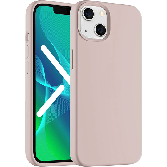 Pouzdro pro iPhone 14, Silicone Lite, růžové