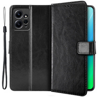 Klopové pouzdro pro Xiaomi Redmi Note 12 4G, Crazy Horse Wallet, černé