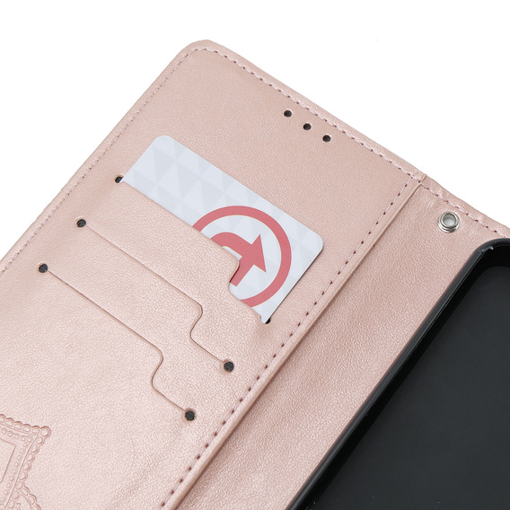 Klopové pouzdro pro Xiaomi Poco X6 5G, Mandala, růžové rose gold