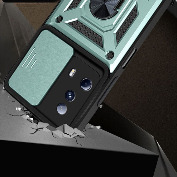 Pouzdro pro Xiaomi 13 Lite, CamShield Slide, zelený