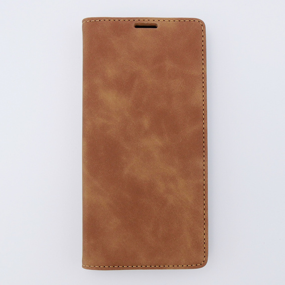 Pouzdro pro Samsung Galaxy A34 5G, ERBORD Vintage peněženka s klopou, hnědé