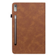 Pouzdro pro Lenovo Tab P11 Pro Gen 2, Wallet Pen Slot, hnědé