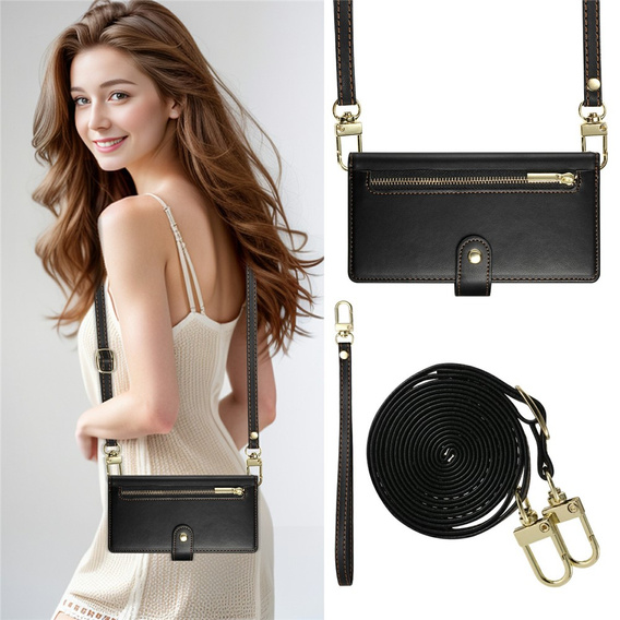 Pouzdro s klopou a kapsou na zip pro Xiaomi Redmi Note 15 Pro Plus 5G / Poco M8 Pro 5G