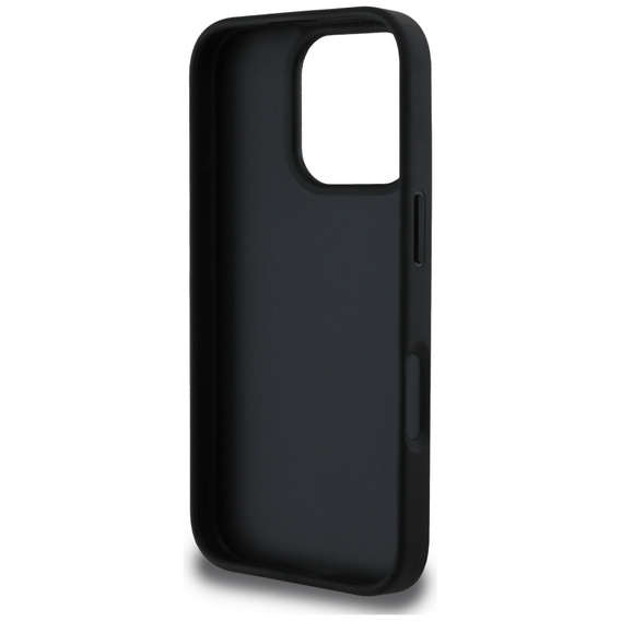 Pouzdro Guess Grained Hot Stamp 4G Triangle Metal pro iPhone 16 Pro Max