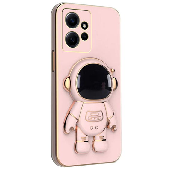 Pouzdro pro Xiaomi Redmi Note 12 4G, Astronaut, růžové rose gold