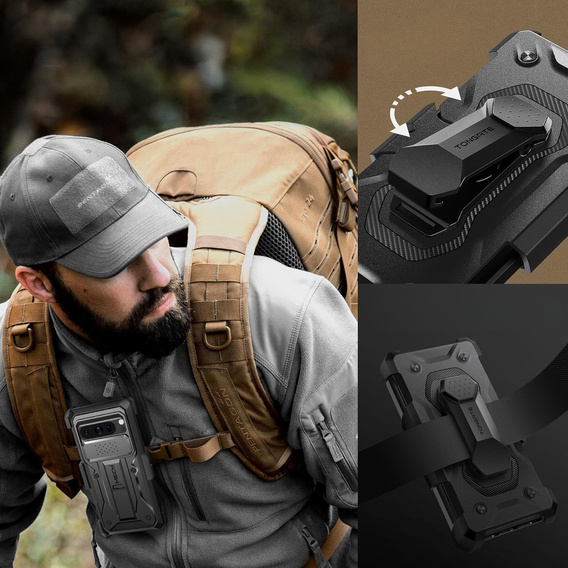 Pouzdro pro Google Pixel 8 Pro, Tongate MECH Series Clip, černé