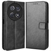 Klopové pouzdro pro Huawei Nova 12i, Crazy Horse Wallet, černé