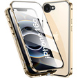 Pouzdro pro iPhone 16E, Magnetic Dual Glass, zlaté